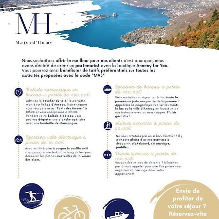 Le Lake - Vue Lac Et Montagne - Majord'Home Annecy Zewnętrze zdjęcie